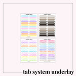 Tab System Underlays for Planner Insert Dividers