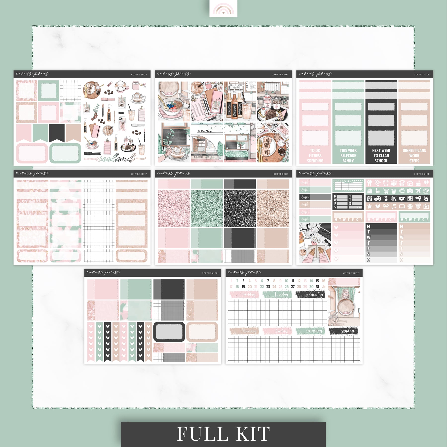 Coffee Shop - Weekly Kit – Caress Press