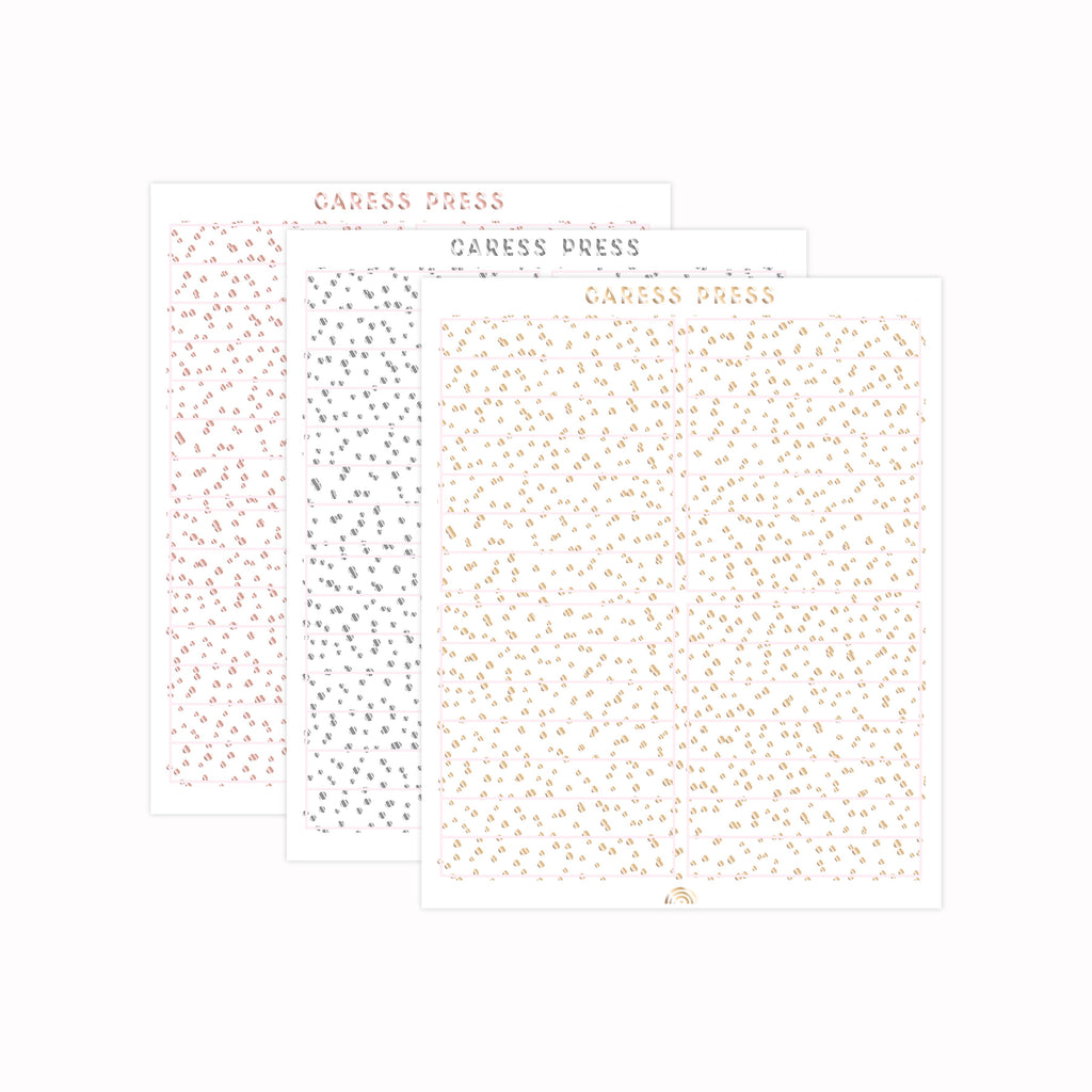 Chunky Confetti Header Foil Overlay – Caress Press